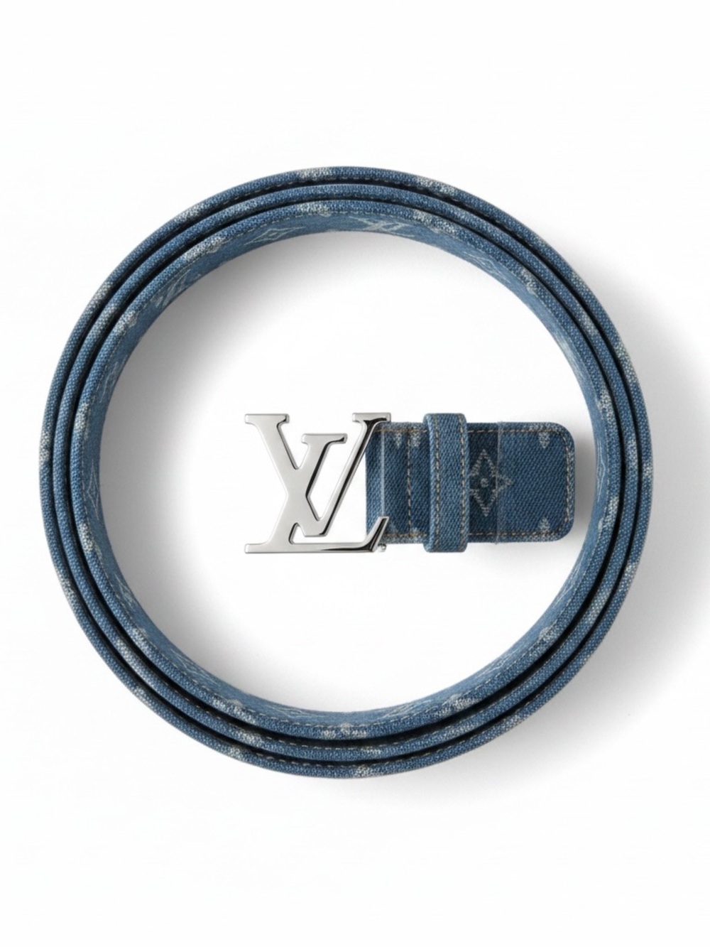 🆕 unisex Monogram Blue Belt | Statement Designer Accessory - Picture 13 of 13